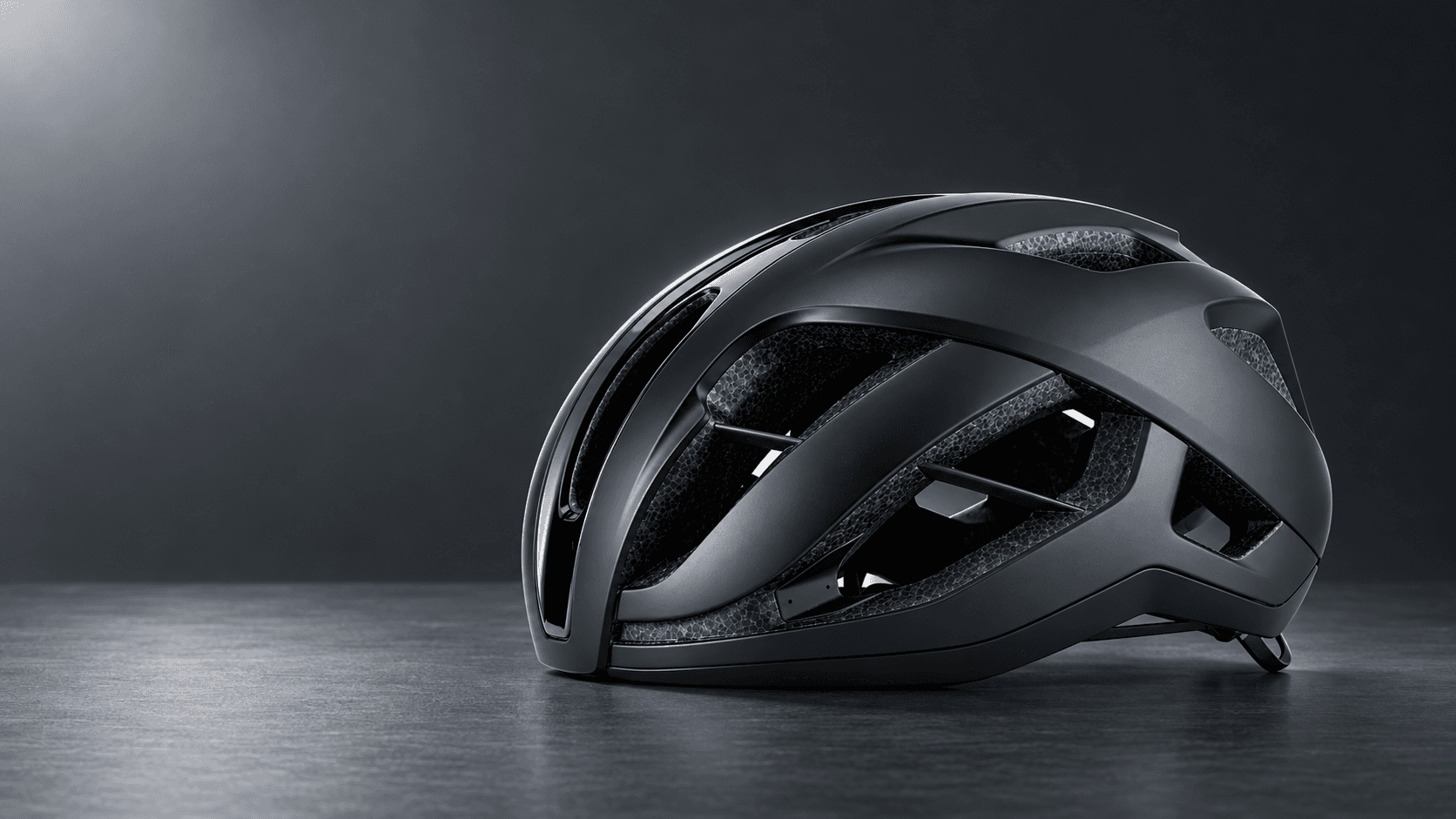 AI-generated editorial rendering of the Giant Rev Pro Mips 2026 road helmet based on a manufacturer product reference, with logos removed.